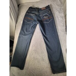 Phat Farm Jeans Mens 34x32 Blue Y2K Skater Hip Hop Grunge Straight Fit